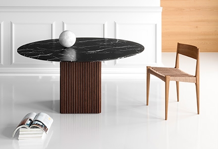 Spisebord dk3, model Ten marmor