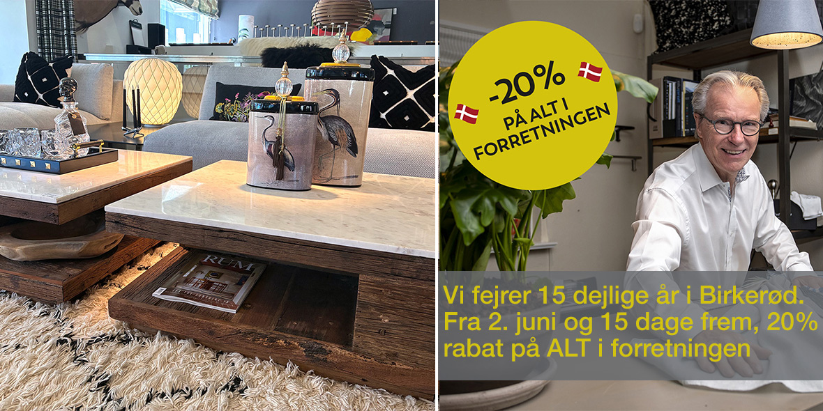 Udsalg møbler Nordsjælland - fødselsdagssalg